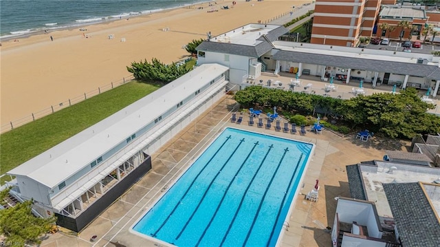 4004 Atlantic Ave Unit Cs9, Virginia Beach, VA 23451 - drone / aerial view of expansive beach and a pool area