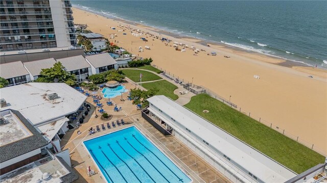 4004 Atlantic Ave Unit Cs9, Virginia Beach, VA 23451 - aerial view of expansive beach and a pool area
