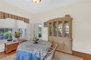 96 Doctors Creek Rd, New Point, VA 23125 - dining space featuring light wood finished floors