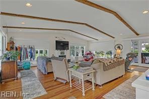 96 Doctors Creek Rd, New Point, VA 23125 - living room with healthy amount of natural light, wood finished floors, and recessed lighting