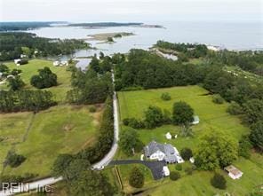 96 Doctors Creek Rd, New Point, VA 23125 - aerial view of property and surrounding area with a large body of water