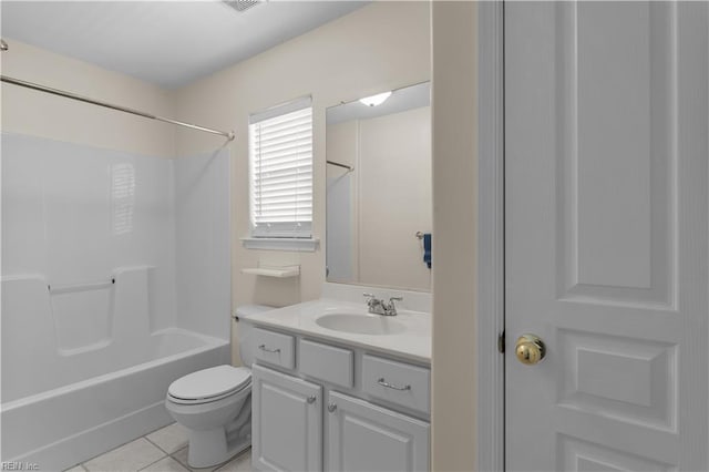 4700 Martinique Ct Unit 12, Virginia Beach, VA 23455 - full bathroom with vanity, toilet, tile patterned flooring, and  shower combination