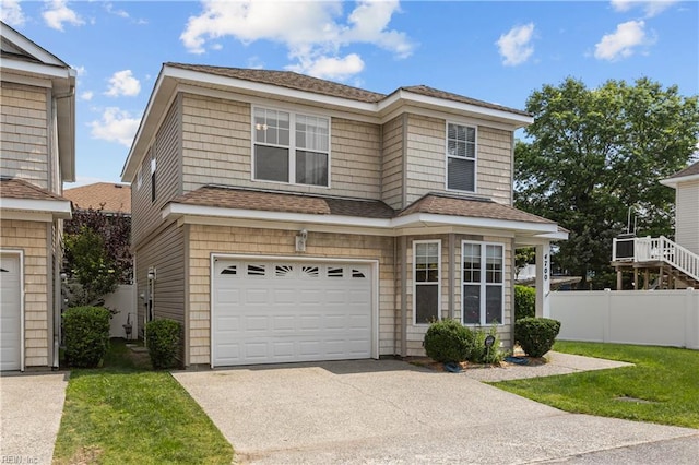 4700 Martinique Ct Unit 12, Virginia Beach, VA 23455 - traditional-style house with concrete driveway, a garage, and a shingled roof