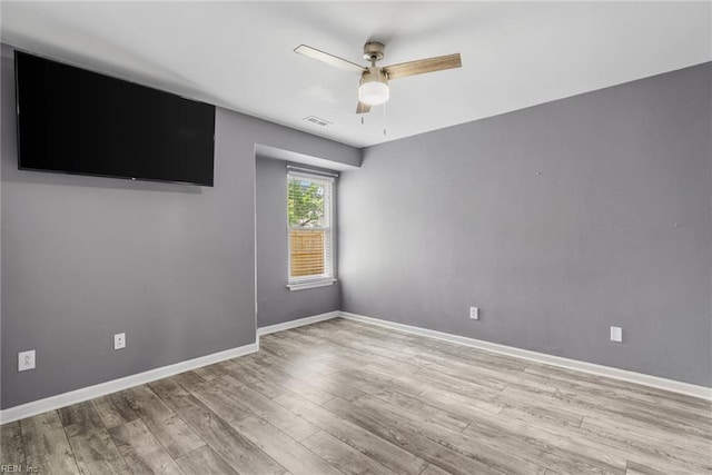 1016 Gauguin Dr, Virginia Beach, VA 23454 - empty room featuring ceiling fan, light wood-type flooring, and baseboards
