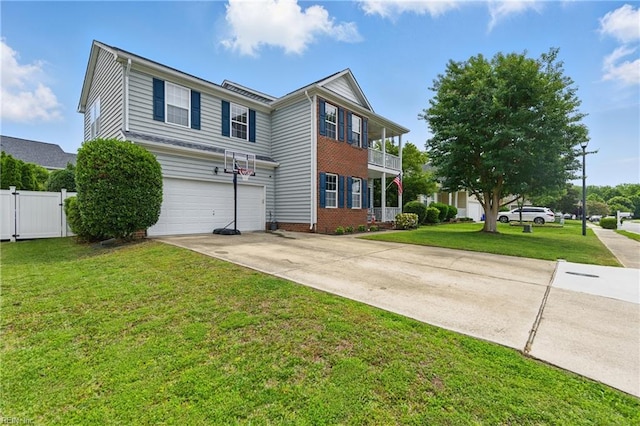 3507 Sedgefield St, Suffolk, VA 23435 - view of front of house featuring concrete driveway, an attached garage, and brick siding