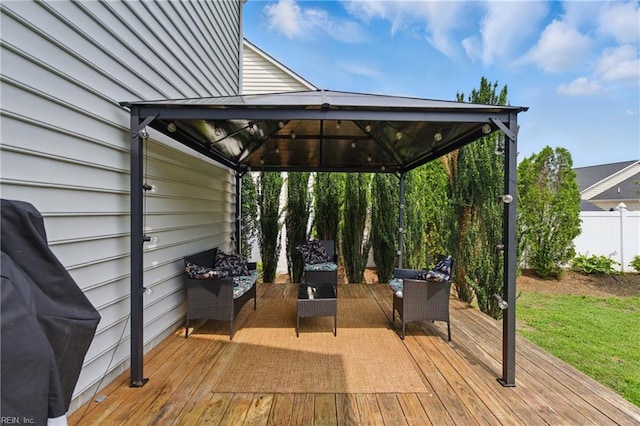 3507 Sedgefield St, Suffolk, VA 23435 - deck with a gazebo and outdoor lounge area