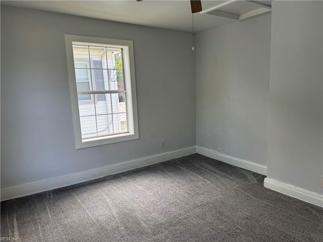 215 E Howard St, Hampton, VA 23663 - unfurnished room featuring dark carpet and baseboards