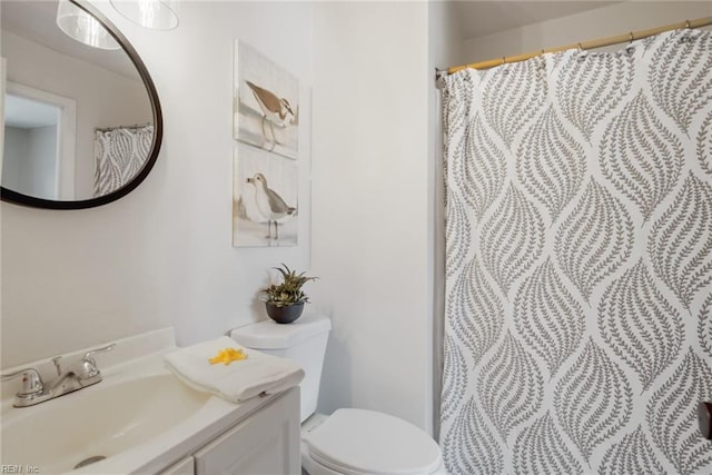 3912 Pollypine Dr, Virginia Beach, VA 23452 - bathroom with toilet, vanity, and a shower with curtain