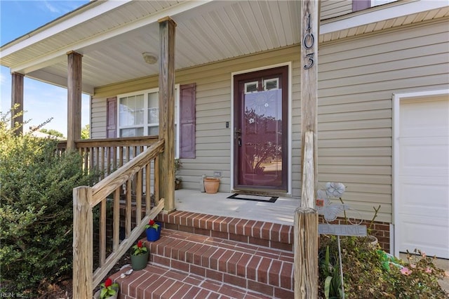 103 Barcroft Dr, Smithfield, VA 23430 - entrance to property featuring covered porch and a garage