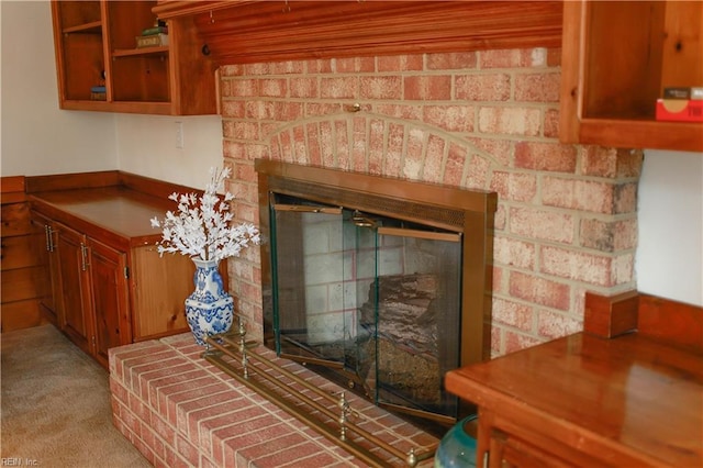 1328 Harris Rd, Virginia Beach, VA 23452 - detailed view of a fireplace and carpet floors