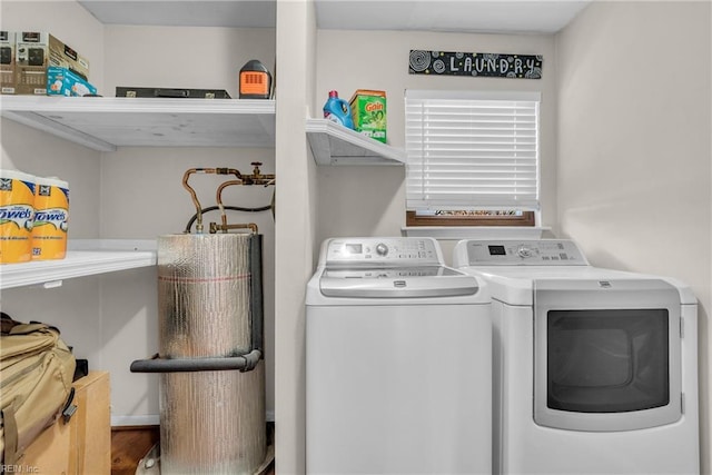 5260 Iowa Ave, Norfolk, VA 23513 - washroom with washing machine and dryer and water heater