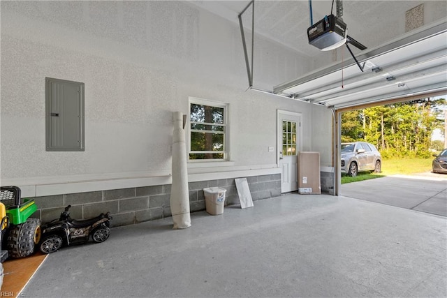 554 Trotman Rd, Camden, NC 27921 - garage with electric panel and a garage door opener