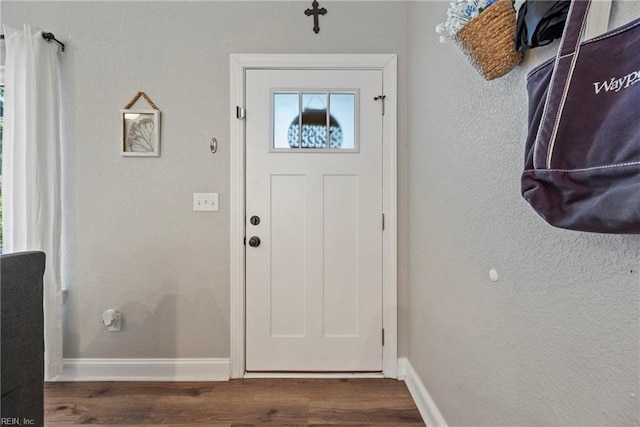 554 Trotman Rd, Camden, NC 27921 - foyer entrance with baseboards and dark wood finished floors