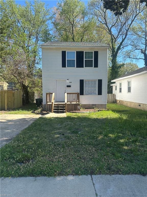 832 Westwood Ave, Hampton, VA 23661 - view of front of home featuring a deck