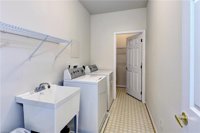 6716 Tarpleys Tavern Rd, Williamsburg, VA 23188 - laundry area with washing machine and dryer and light flooring