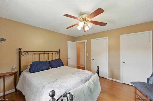 1348 Carlton Ct, Norfolk, VA 23503 - bedroom featuring light wood finished floors, baseboards, and ceiling fan