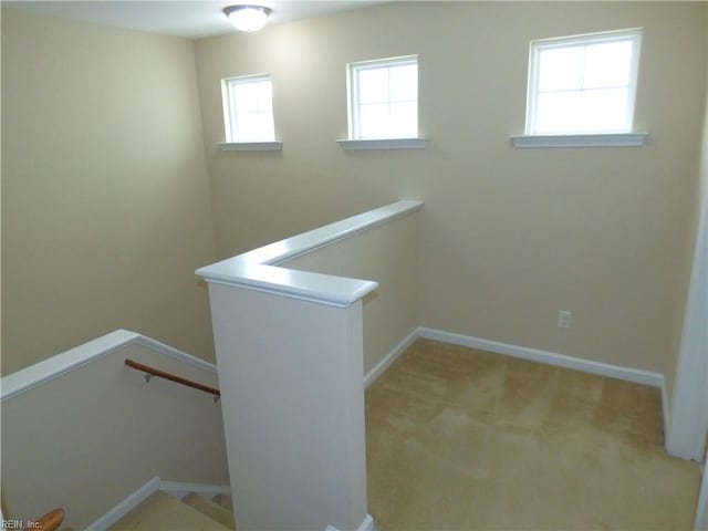 521 Simpson Ln, Chesapeake, VA 23323 - staircase featuring baseboards and carpet flooring