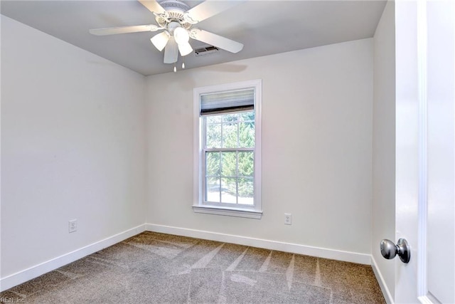 225 Quarterpath Rd, Williamsburg, VA 23185 - carpeted spare room featuring baseboards and a ceiling fan