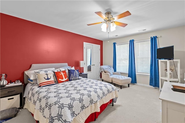 122 Merchant Man Ct, Williamsburg, VA 23185 - bedroom featuring carpet, ceiling fan, and baseboards
