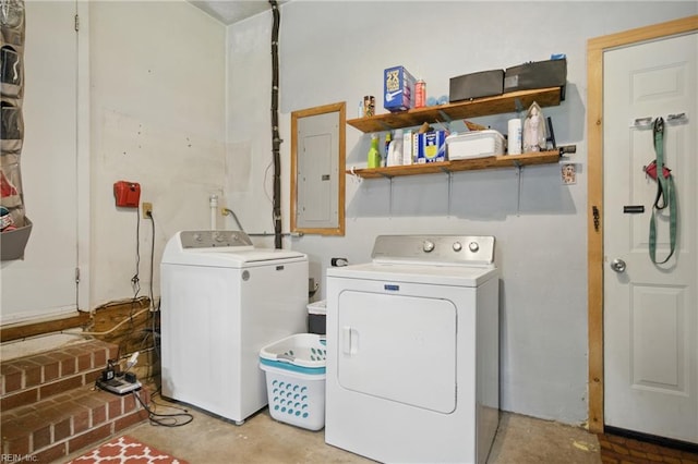 816 Colony Manor Rd, Chesapeake, VA 23321 - washroom featuring electric panel and washer and clothes dryer