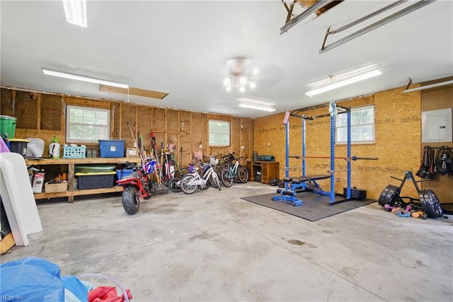 816 Colony Manor Rd, Chesapeake, VA 23321 - garage with electric panel and a workshop area