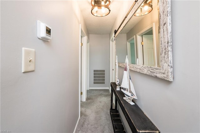 2617 Killey Ct, Virginia Beach, VA 23453 - corridor featuring a textured ceiling, carpet, baseboards, and a barn door