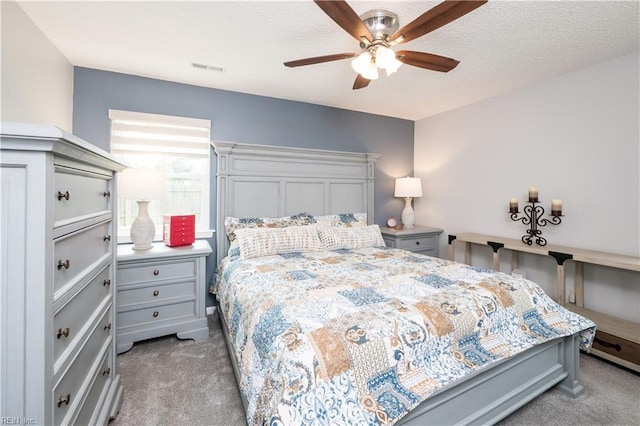 2617 Killey Ct, Virginia Beach, VA 23453 - bedroom with carpet, ceiling fan, and a textured ceiling