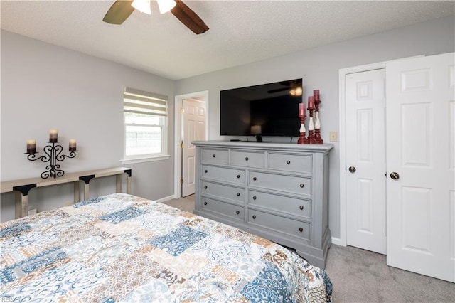 2617 Killey Ct, Virginia Beach, VA 23453 - bedroom featuring light carpet, baseboards, and a ceiling fan