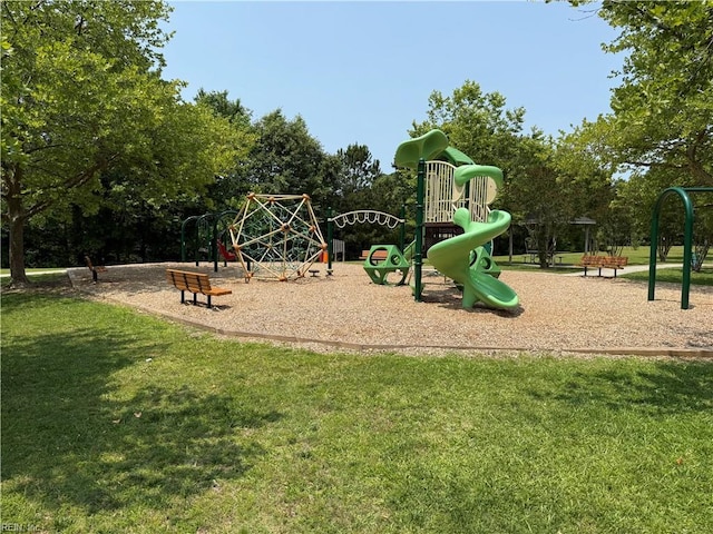 2617 Killey Ct, Virginia Beach, VA 23453 - community play area featuring a lawn and view of scattered trees