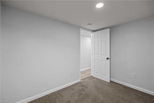 1305 Canary Dr, Virginia Beach, VA 23453 - unfurnished bedroom with dark colored carpet, baseboards, and recessed lighting