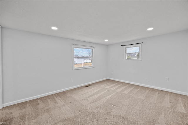 1305 Canary Dr, Virginia Beach, VA 23453 - carpeted spare room featuring baseboards and recessed lighting