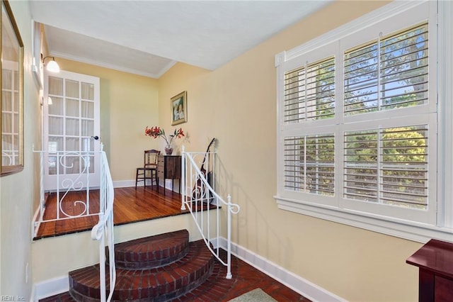 3321 Tyre Neck Rd, Chesapeake, VA 23321 - stairs featuring baseboards and crown molding