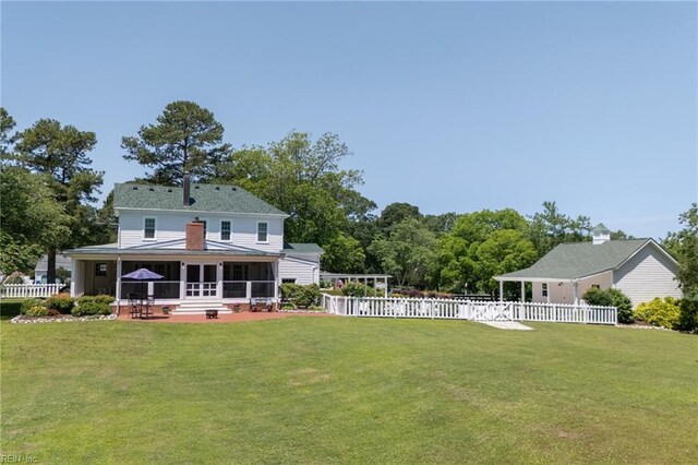 3321 Tyre Neck Rd, Chesapeake, VA 23321 - view of yard featuring a sunroom