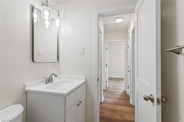 436 Smiley Rd, Hampton, VA 23663 - bathroom with vanity, toilet, and wood finished floors