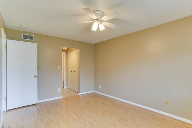 2922 Lyme Regis Quay Quay, Virginia Beach, VA 23452 - unfurnished bedroom featuring light wood finished floors, baseboards, and a ceiling fan