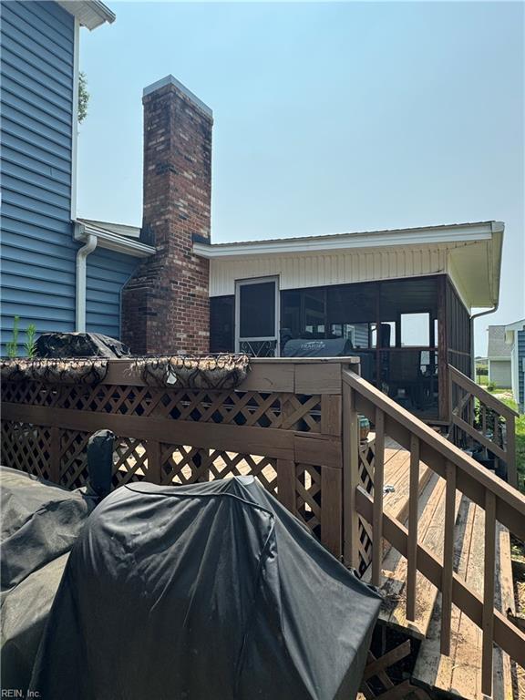 412 Joseph Topping Dr, Poquoson, VA 23662 - view of wooden terrace