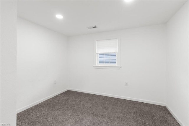 1304 Quash St, Hampton, VA 23669 - empty room with dark carpet, baseboards, and recessed lighting