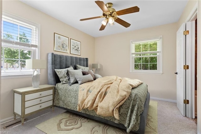 4901 Lake Shore Dr, Chesapeake, VA 23321 - carpeted bedroom featuring baseboards and a ceiling fan