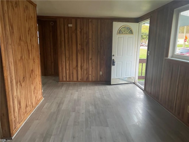 203 Windsor Ave, Smithfield, VA 23430 - foyer with wood walls and light wood-style flooring