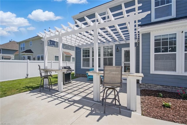 2209 Beeblossom Ln, Chesapeake, VA 23323 - view of patio / terrace with outdoor dining area, a pergola, and grilling area