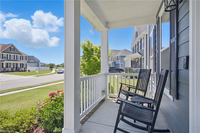 2209 Beeblossom Ln, Chesapeake, VA 23323 - porch featuring a residential view