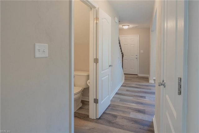 2807 Eustis Ave, Chesapeake, VA 23325 - hall with wood finished floors and baseboards