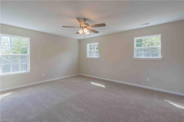 2807 Eustis Ave, Chesapeake, VA 23325 - carpeted spare room with baseboards and a ceiling fan