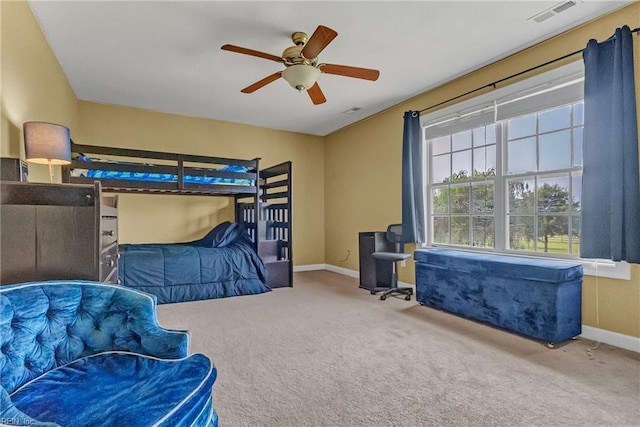 1701 Sanderson Rd, Chesapeake, VA 23322 - bedroom with baseboards, carpet floors, and a ceiling fan