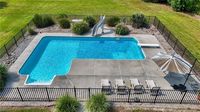 1701 Sanderson Rd, Chesapeake, VA 23322 - view of pool with a water slide and a patio
