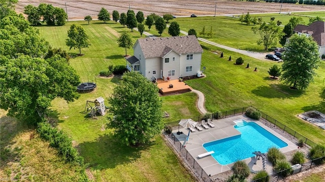 1701 Sanderson Rd, Chesapeake, VA 23322 - aerial view of sparsely populated area with a pool