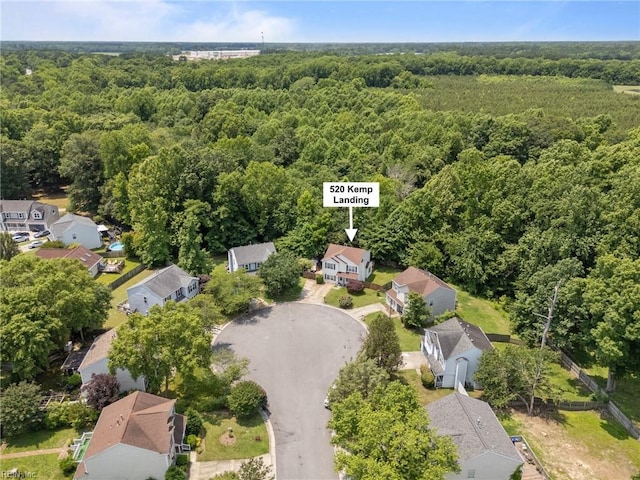 520 Kemp Lndg, Suffolk, VA 23434 - view of property location with a heavily wooded area and nearby suburban area