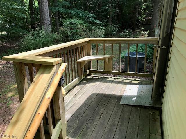 9917 Friendship Rd, North, VA 23128 - wooden deck with central AC