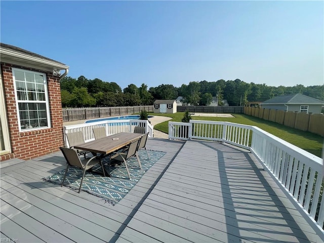 131 Hawks Nest Ln, Suffolk, VA 23435 - wooden terrace featuring outdoor dining space