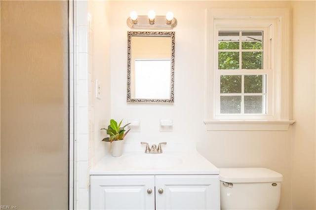 613 S Claypool Ct, Virginia Beach, VA 23464 - bathroom featuring vanity, toilet, and a shower with shower door